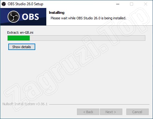 Процесс установки OBS для Windows-ноутбука