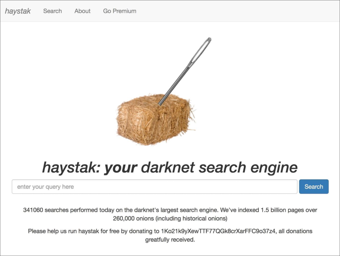 Поисковик для Tor Haystackh