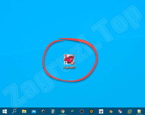 Иконка игры Asphalt 8 на рабочем столе Windows